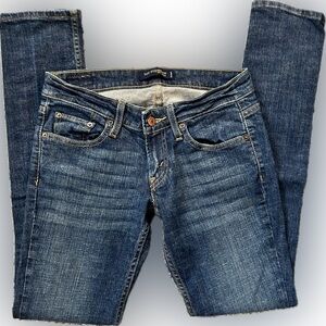 Levi’s Too Super Low 524 Skinny Size 3 Medium dark blue denim blue jeans